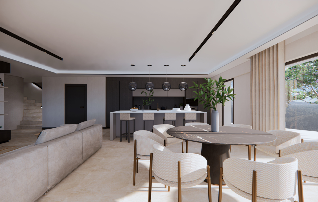 luxury interior design Eze modern dining table and chairs